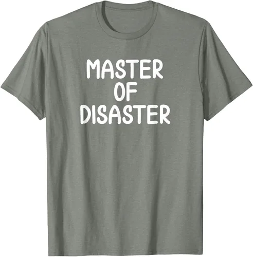 Miniatura 27 de Camiseta divertida con texto en inglés "Master Of Disaster