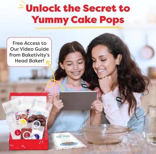 Miniatura 7 de Kit de Hornado de Pop Cakes DIY de Baketivity para Niños - Ingredientes Pre-medidos, Suministros de Decoración Deliciosas paletas de pastel