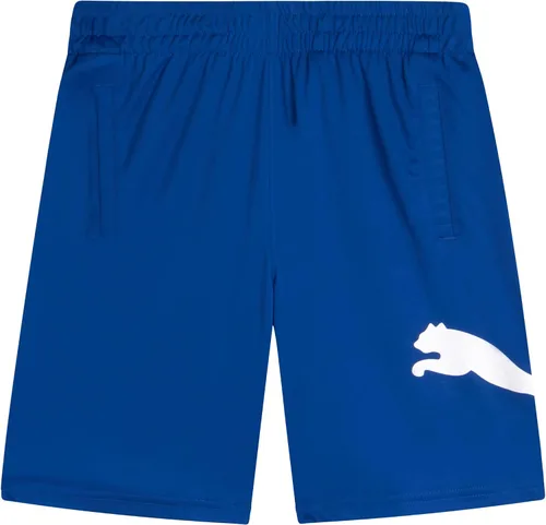 Miniatura 9 de PUMA Pantalones cortos deportivos para niños, de secado rápido, transpirables, entrelazados, con bolsillos (tallas 4-20)