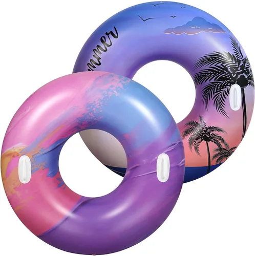Miniatura 16 de HeySplash Flotadores de piscina, tubos de piscina para adultos, flotadores inflables divertidos para piscina, playa, lago, río, fiesta, decoración