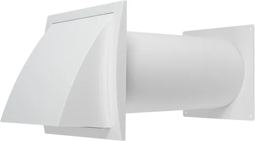 Miniatura 11 de Repa Market Kit de ventilación de plástico de 4 pulgadas, ajustable, cubierta de ventilación de secadora con listones y conector de tubería
