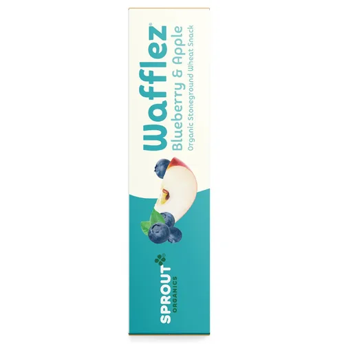 Miniatura 3 de Sprout Alimento orgánico para bebés, aperitivos para niños pequeños etapa 4, gofres de manzana y arándanos, gofres de una sola porción, 5