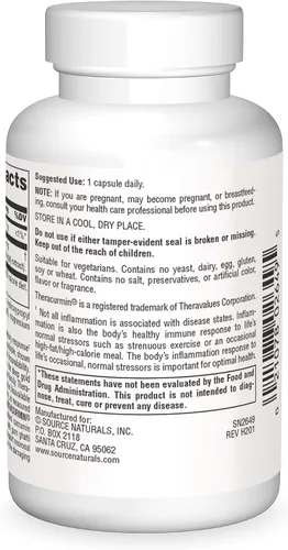 Miniatura 2 de Source Naturals Theracurmin, Apoya la Respuesta Inflamatoria Saludable*, 600 mg - 30 Cápsulas Vegetarianas