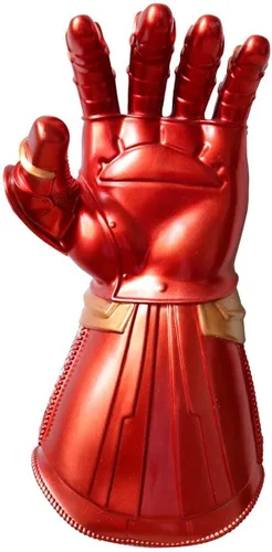 Miniatura 2 de Guantes de PVC con luces LED Thanos Infinity para el puño electrónico con baterías color dorado para adultos Cred Gloves Adultos talla única