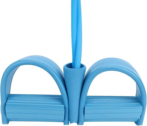 Miniatura 5 de Banda de pedal, 2 tubos para fitness, para yoga, ejercitador, entrenamiento multifunción, cuerda de tensión para cuerpo X, abdomen, cintura, brazo