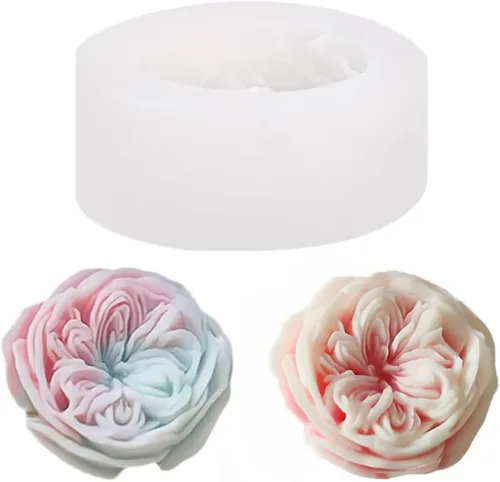 Miniatura 17 de 2 moldes para velas de flores de peonía, molde de jabón hecho a mano con flores 3D para fondant, hecho a mano, loción, barra, crayón, crayón
