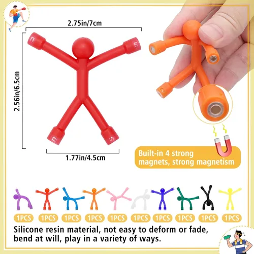 Miniatura 2 de 10 piezas de juguetes magnéticos de viaje, imanes para hombres y niños, lindos imanes magnéticos de personas, avión, coche, esencial para viajar