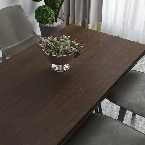 Miniatura 3 de CRE8TIVE Papel adhesivo de madera marrón oscuro, aspecto de madera envejecida, papel tapiz para despegar y pegar, papel adhesivo marrón impermeable
