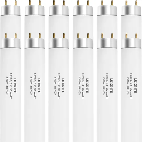 Miniatura 8 de LUXRITE Bombilla fluorescente F32T8/841 T8 (1 pulgada de diámetro), 32 W, 48 pulgadas, blanco frío 4100K, 2800 lúmenes, base de dos pines G13