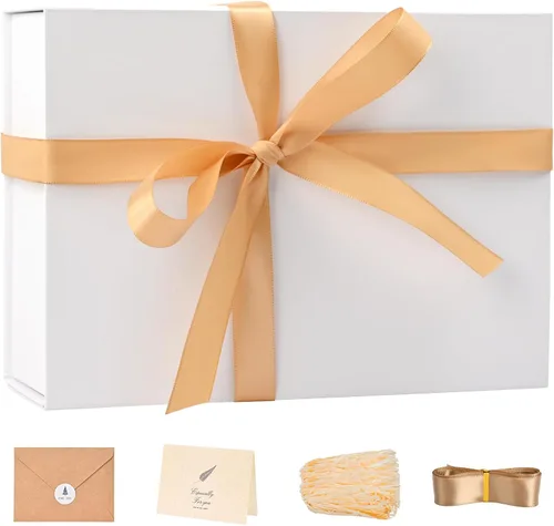 Miniatura 53 de LIFELUM Square Gift Box with Magnetic Lid, Card, Sticker, Ribbon, Shredded Paper Filler for Business, Wedding, Birthdays
