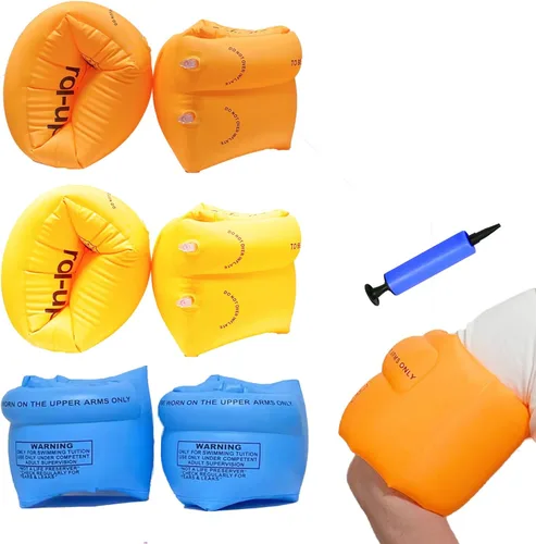 Miniatura 15 de Flotadores inflables para brazos, bandas para el brazo, flotador de tubo de natación para adultos, playa, flotador, fiesta, piscina Rosa