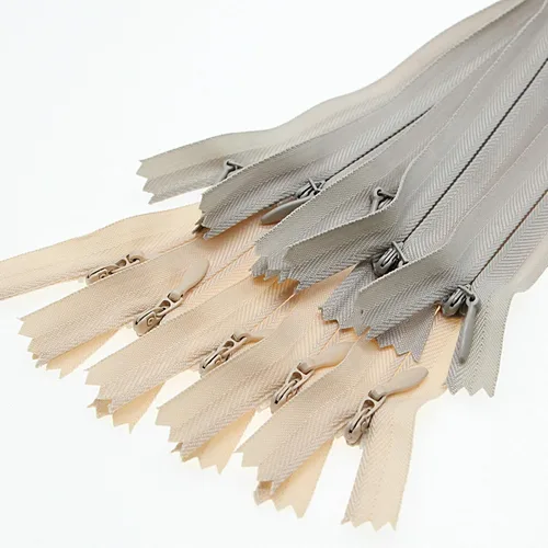 Miniatura 4 de Leekayer Cremallera invisible de 14 pulgadas para costura artesanal, bolsa de vestir 3# beige gris 14.0 in, cremallera oculta de nailon para Beige