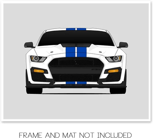 Miniatura 2 de Custom Car Posters Póster hecho a mano compatible con Shelby GT500 (2020-2022) S550 Ford Mustang Print Wall Art Décor Carroll Shelby - Impresión