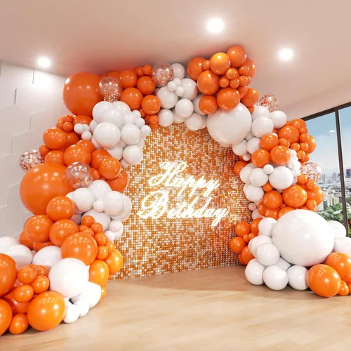 Miniatura 10 de Kit de arco de globos negros y dorados, ADOINBY 140 piezas de globos de látex confeti negros, blancos y dorados metálicos de 18, 12, 10 y 5