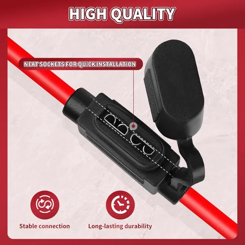 Miniatura 3 de Portafusibles en línea de 12V, paquete de 2, versión extendida 12 AWG, portafusibles de cuchilla impermeable de 13.8 pulgadas, portafusibles