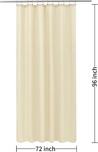 Miniatura 7 de ALYVIA SPRING Forro de Cortina de Ducha de Tela Extra Largo Impermeable - 72" x 96", Suave y Ligero Cortina de Ducha X-Larga con 3 Imanes, Lavable a