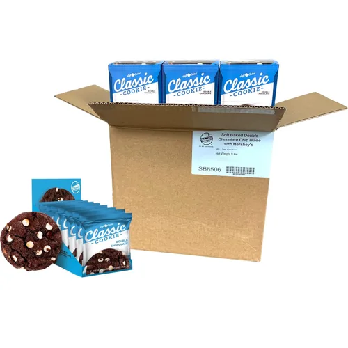 Miniatura 7 de Galletas Classic Cookie suaves horneadas con relleno de crema y galleta, hechas con chips de crema blanca Hershey's® Premier, 2 cajas, 16 galletas