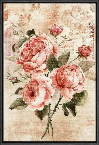 Miniatura 109 de SIGNFORD Lienzo impreso para pared, acuarela, floral, retro, abstracto, naturaleza, desierto, ilustraciones florales botánicas, arte moderno