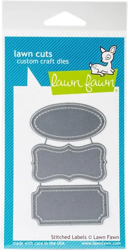 LAWN FAWN Etiquetas cosidas Cortes de césped Troquel de artesanía personalizada