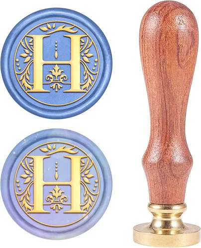 Miniatura 20 de Sello de cera inicial S CRASPIRE, sello de cera de letra alfabética vintage, sello de cera medieval de hojas de olivo clásico de 25 mm, cabeza