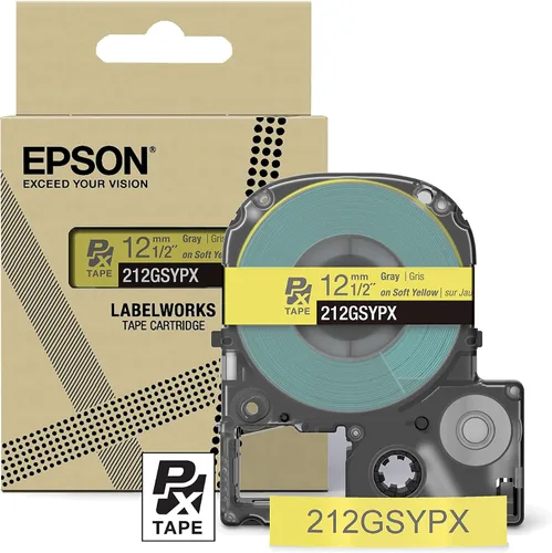 Miniatura 37 de Epson LABELWORKS 212RBBPX Cartucho de Cinta PET (Poliéster) Genuino - Cinta de Etiquetadora de Diseño para Artesanía en Cinta Negra sobre Azul