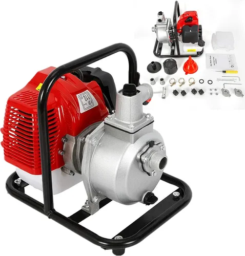 Bomba de transferencia de agua de gasolina 43CC Motor de 2 tiempos Bomba de transferencia de agua de alto flujo de gasolina 6500RPM 35 GPM Bomba de