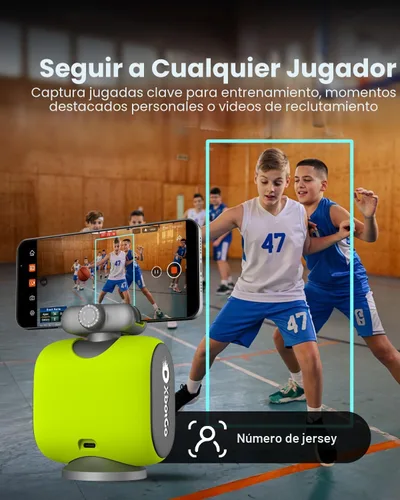 Miniatura 3 de XbotGo Cámara de acción deportiva AI Chameleon con seguimiento automático - Cámara de 4K 60FPS para fútbol y seguimiento de baloncesto para deportes