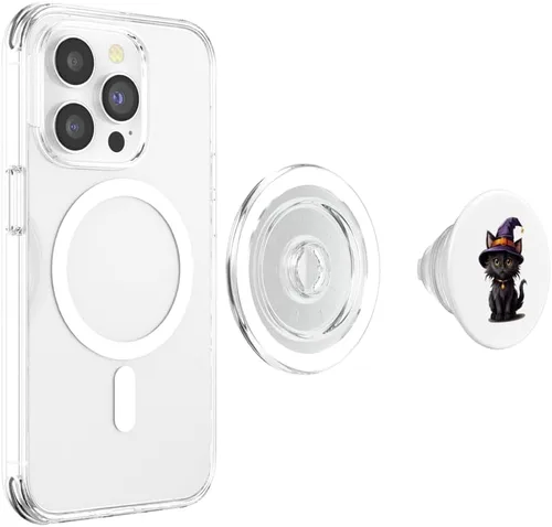 Miniatura 4 de Helloween pumpkin cat PopSockets MagSafe PopGrip for iPhone