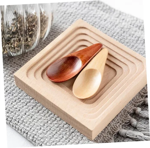 Miniatura 2 de Cucharas de madera pequeñas 2 cucharas de madera para postre cucharadita de sal cucharadita multifunción cucharas pequeñas cucharas de té prácticas