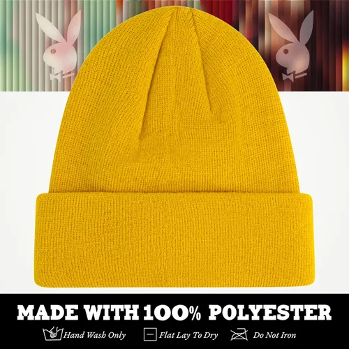 Miniatura 5 de Concept One Playboy Beanie Hat, Cuffed Knit Winter Cap with Logo