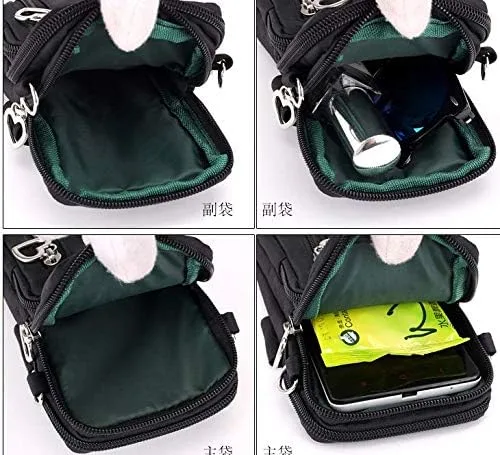 Miniatura 3 de Bolso bandolera Oxford con cremallera para teléfono celular para Samsung Galaxy S24+ S23 FE S23 S22 S21 S20 FE S10e A01 A54 Rosado