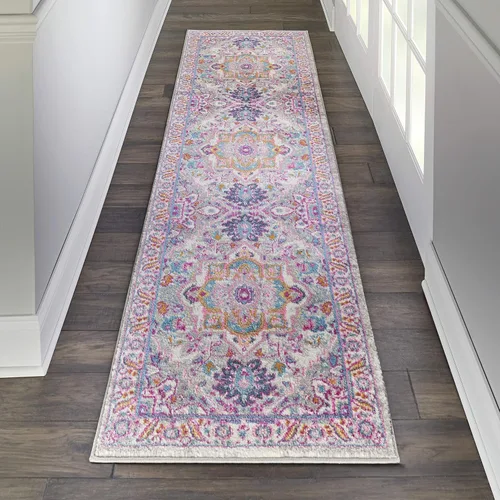 Miniatura 10 de Nourison Passion Bohemian - Alfombra color verde azulado multicolor, de 3 pies con 9 pulgadas x 5 pies con 9 pulgadas, fácil limpieza, no pierde