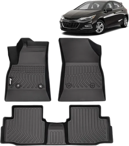 Miniatura 44 de FREEMOTOR802 Compatible con Ford Maverick 2.5L híbrido 2022-2025, alfombrillas de piso negras moldeadas en 3D, protección para 1ª y 2ª fila