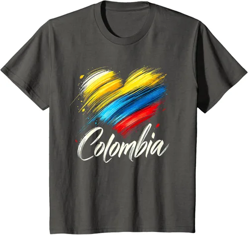 Miniatura 43 de Camiseta de orgullo colombiano con corazón de la bandera de Colombia