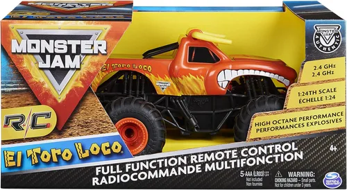 Miniatura 2 de Monster Jam Camión monstruo oficial de El Toro Loco a control remoto, escala 1:24, 2.4 GHz, para edades de 4 años en adelante