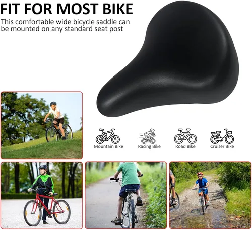 Miniatura 7 de Asiento de bicicleta para niños y niñas, asiento de bicicleta para niños de 12, 14, 16, 18, 20, 24 pulgadas, para niños y niñas, reemplazo