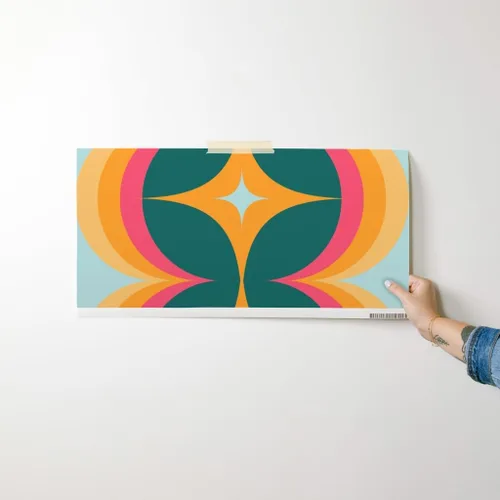 Miniatura 7 de Papel tapiz para despegar y pegar, papel tapiz retro con rayas de estrellas verdes, vintage, hippie, bohemio, Ogee Spoonflower