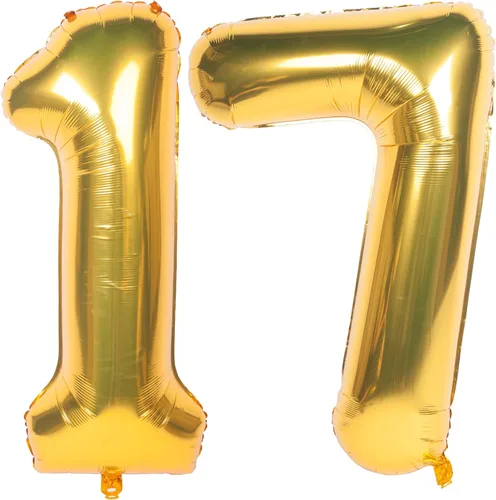 Miniatura 64 de Globos de helio de 40 pulgadas con dígitos dorados para fiesta de cumpleaños., Número 0, 40 pulgadas, número 0 oro 7