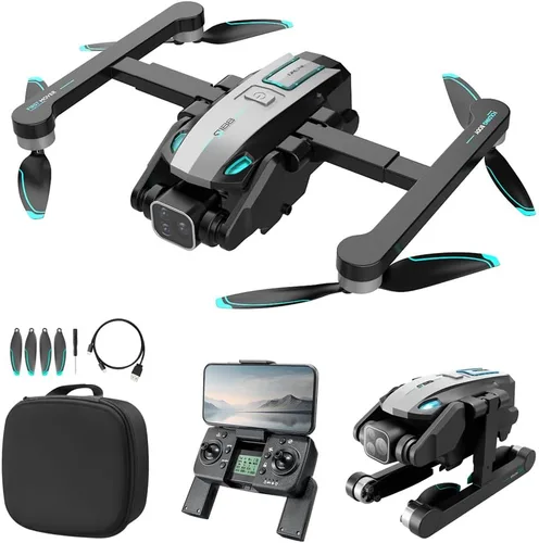 Miniatura 11 de Dron GPS S188 con cámara 8K para adultos, FPV RC Quadcopter con motor sin escobillas, transmisión WiFi 5G, evitación de obstáculos, flujo óptico
