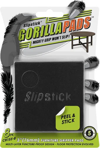 Miniatura 12 de Slipstick GorillaPads - Almohadillas antideslizantes para muebles/pies agarradores, protectores de piso de goma autoadhesivos (juego de 16 unidades)