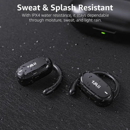 Miniatura 7 de 1Mii Auriculares E35 de oreja abierta, auriculares Bluetooth 6.0 verdaderamente inalámbricos, ganchos ajustables para todas las formas de oído
