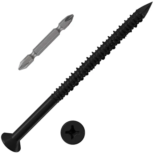 Miniatura 10 de Wensilon (105 PIEZAS) Kit de Anclajes de Tornillo para Hormigón de 3/16" Cabeza Plana Azul/Negro/Blanco para Anclaje a Mampostería, Bloque