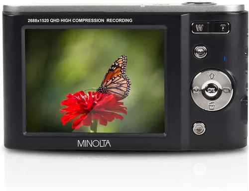 Miniatura 5 de Minolta Cámara digital MND20 de 44 MP - Video Ultra HD de 2.7K, zoom digital 16X, estabilización antivibración, lapso de tiempo, detección facial