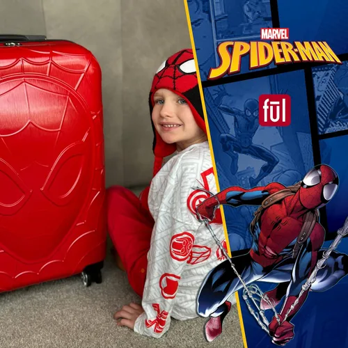 Miniatura 7 de FUL Marvel Spider-Man - Maleta rígida moldeada con ruedas, Rojo -, Marvel Spider-Man - Maleta rígida moldeada con ruedas