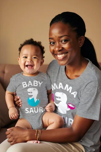 Miniatura 3 de Tstars - Camisetas a juego para mamá y su bebé con estampados de T-Rex Mama Saur y Baby Saur