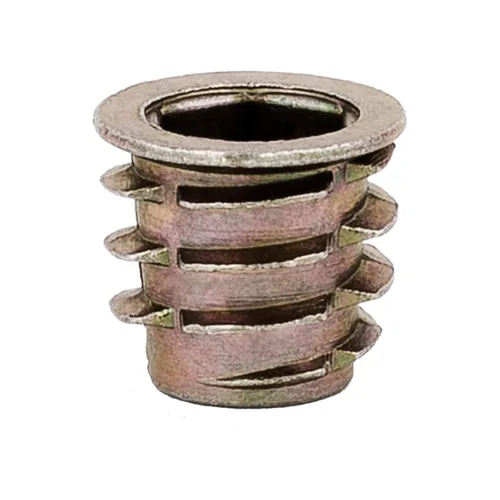 Miniatura 17 de E-Z LOK Inserto roscado para madera blanda, insertos de rosca hexagonal de zinc 1/4-20 roscas internas, 0.512 in de longitud, paquete de 100