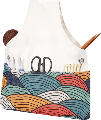 Miniatura 16 de TOGETRUE Bolsa de Hilo, Bolsa Tote de Ganchillo y Tejido, Organizador de Bolsa de Almacenamiento de Hilo Ligera, Bolsas Tote de Hilo para Ganchillo