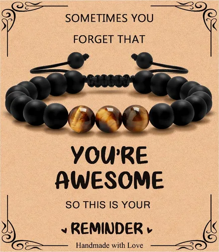 Miniatura 32 de Pulsera de regalos para hombres para papá hijo mi hombre novio marido hermano nieto abuelo papá bonus sobrino tío cumpleaños día del padre