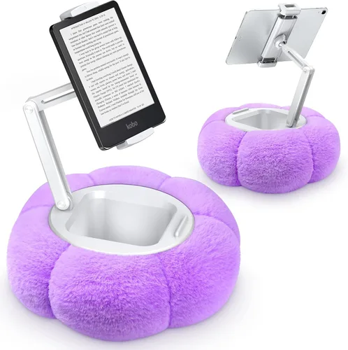 Miniatura 12 de CreaDream - Soporte de almohada en forma de calabaza para tableta, Kindle, iPad, soporte ajustable para teléfono con almohada para regazo y cama