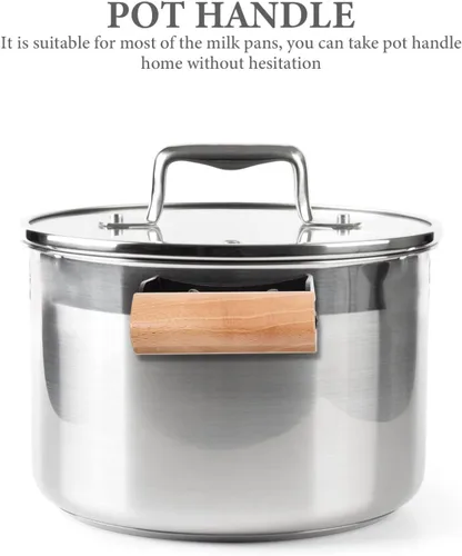 Miniatura 6 de CALLARON Olla de cocina con asas laterales, cacerola de repuesto para el oído, olla de leche, mango de agarre, accesorios de utensilios de cocina